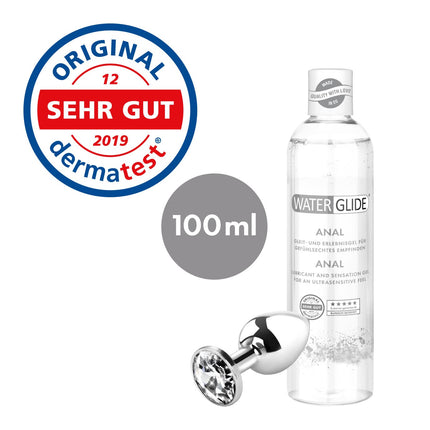 Waterglide lubrikants anālā seksa gels | Īpaši ilgstoša iedarbība | Prezervatīvu lietošanai draudzīgs | Uz ūdens bāzes | Vegāns | Lubrikants seksa rotaļlietām | Stimulē sievietēm un vīriešiem | 100 ml | Ražots ES