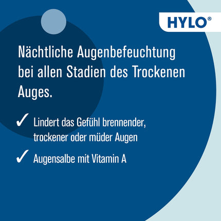 HYLO NIGHT® acu ziede sausām acīm ar A vitamīnu, 5 g