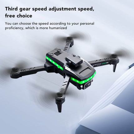 S162 FPV RC drons, 4K HD divu kameru WiFi kvadrokopters ar lidošanu ar ceļa punktiem, regulējams ātrums, 360° pagriezieni, automātiska fotografēšana, automātiska nolaišanās.
