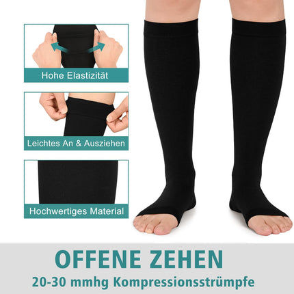 Evolyline medicīniskās kompresijas zeķes sievietēm un vīriešiem 20-30 mmHg 2. klase, kompresijas zeķes trombozes zeķes sievietēm, atbalsta zeķes sievietēm, atbalsta zeķubikses varikozām vēnām potītes garumā.