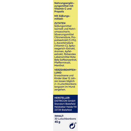 Zirkulin propolisa kakla un klepus sūkājamās tabletes (5 x 30 sūkājamās tabletes) – 20 mg propolisa vienā tabletē – ar vērtīgo C vitamīnu un mentolu – medus un apelsīnu garša – nomierinošas sūkājamās tabletes – bez cukura