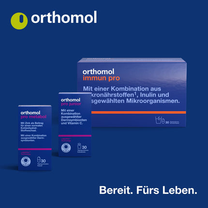 Orthomol Pro 6 - ar atlasītu zarnu simbiontu un C vitamīna kombināciju, 30 dienas porcijas