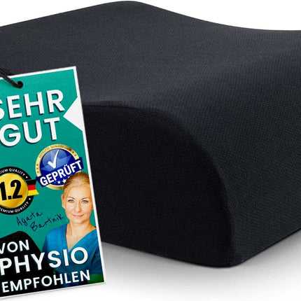 Ērts paaugstinātais sēdeklis pieaugušajiem un bērniem - ļoti labi pārbaudīts [izstrādāts kopā ar fizioterapeitiem] - izmēru ziņā stabils, 13 cm biezs sēdekļa spilvens - ideāls paaugstinātais sēdeklis automašīnām (melns, 40 x 40 x 13 cm)