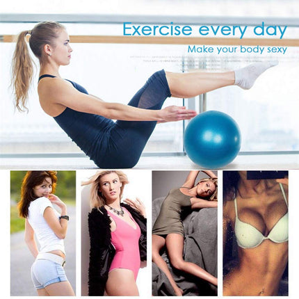 Lanjue maza Pilates bumba, 25 cm neslīdoša fitnesa bumba, vingrošanas bumba maza, mīksta jogas bumba vēdera un plecu treniņiem, līdzsvara sporta Pilates (zila)
