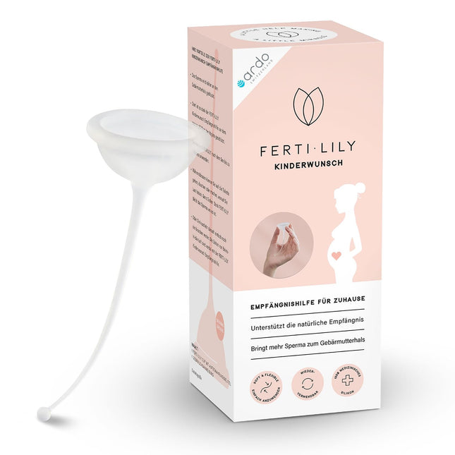 Ardo FERTI-LILY auglības līdzeklis ieņemšanai, grūtniecības līdzeklis, dabiski maigs, bez hormoniem, lietošanai mājās, 100% medicīniskais silikons, bērna plānošana un grūtniecības iestāšanās
