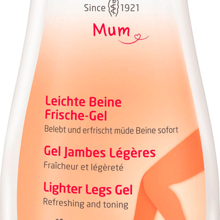 WELEDA Bio Mama Light Legs Fresh Gel – dabīgas kosmētikas ķermeņa kopšanas kāju losjons saspringtu kāju kopšanai grūtniecības laikā. Atsvaidzina un uzmundrina ar citrusaugļu aromātu (1x 200 ml)