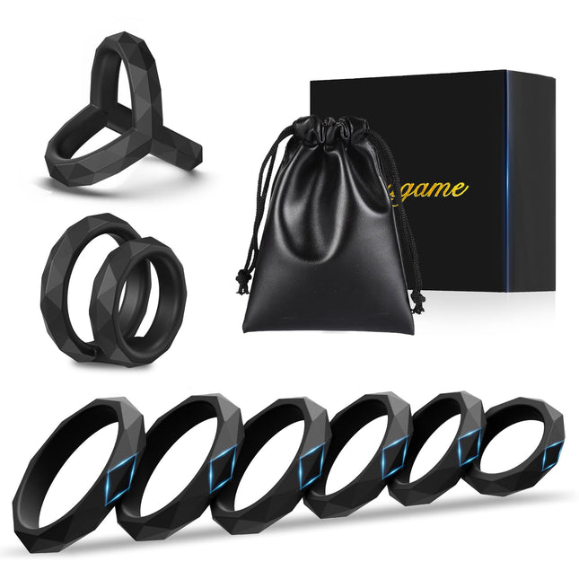 8 Größen Penisring Sexspielzeug Sex Spielzeug für die Männer Paare Extrem Sex Toys Penisringe Penis Ring Sex Toyset für Man Cockring Cockringe Silikon Hodenringe für den Mann Love Rings Sex Ring