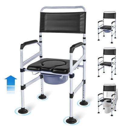 EOSPRIM augstumā regulējami tualetes krēsli, mobilie tualetes krēsli senioriem, paaugstināti tualetes sēdekļi ar roku balstiem, paaugstināti tualetes sēdekļi senioriem, dušas krēsli, dušas krēslu sēdekļi ar roku balstiem