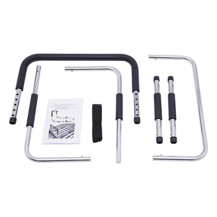 Shiyinge gultas margas gultas malas profilaktiskais satvērējstienis ar regulējamu augstumu gultas malas kritiena novēršanas satvērējstienis gultas margas ar stiprināšanas jostu vecāka gadagājuma cilvēkiem, senioriem, pieaugušajiem, melnas līdz 136 kg