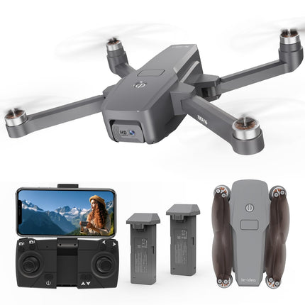 Drons ar kameru 4K bezkontaktu motora drons ar 2 kamerām 40KM/h MAX vēja izturīgs 4 līmeņu 5 GHz WIFI FPV droni RC kvadrokopteris bērniem pieaugušajiem 2 baterijas IDEA16