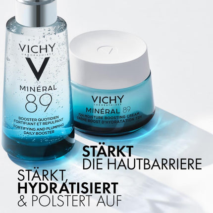 VICHY Hyaluron-Boost mitrinošs serums, piepildošs, pretgrumbu, ar hialuronskābi un svarīgākajiem minerāliem, Minéral 89, 50 ml