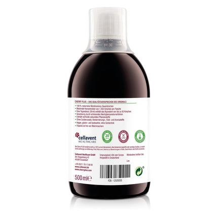 ASV Montmorency skābo ķiršu koncentrāts – ļoti koncentrēts – 1450 Montmorency skābie ķirši pudelē (500 ml) – Cherry PLUS