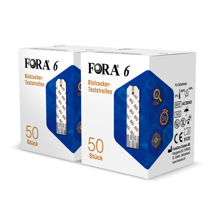 FORA asins glikozes testa strēmeles 100 gab. flakonā