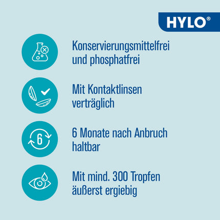 HYLO CARE acu pilieni sausām acīm ar hialuronskābi un dekspantenolu, 10 ml