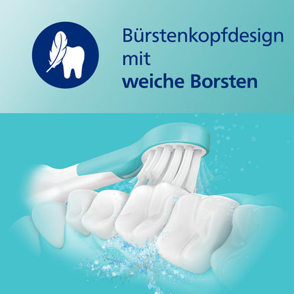 Philips Sonicare For Kids, elektriskā soniskā zobu birste ar lietotni, bērniem no 3 gadu vecuma, ar SmarTimer un QuadPacer rūpīgai tīrīšanai, tirkīza krāsā, modelis HX6322/04