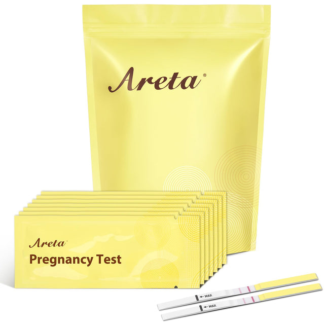 Areta 50 x grūtniecības tests agrīnai lietošanai 10 mSV/ml - jutīgs grūtniecības tests - agrīnas grūtniecības testa strēmeles ar augstu precizitāti | Uzticams īpaši agrīns grūtniecības tests