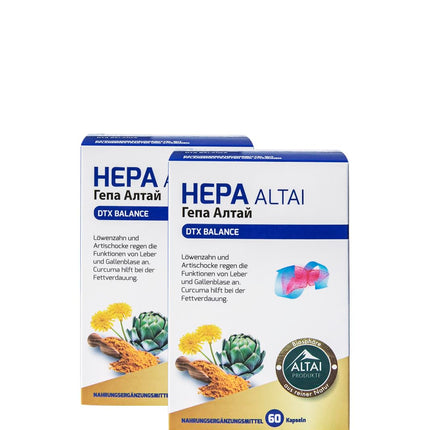 Hepa Altai - aknu aizsardzība, viscerālie vēdera tauki, 4 mēnešu krājumi, 120 kapsulas