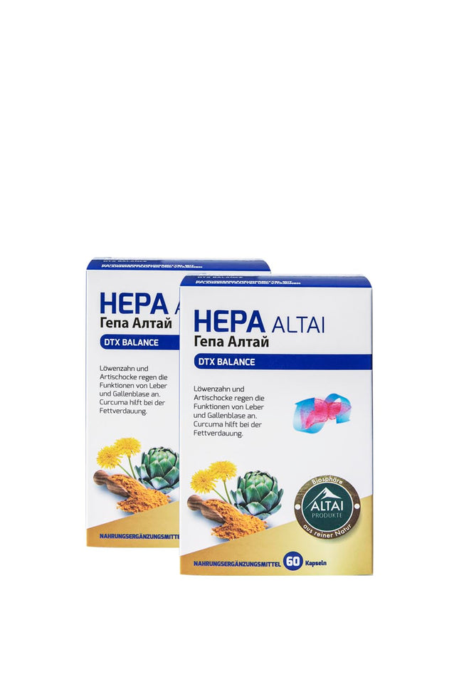 Hepa Altai - aknu aizsardzība, viscerālie vēdera tauki, 4 mēnešu krājumi, 120 kapsulas