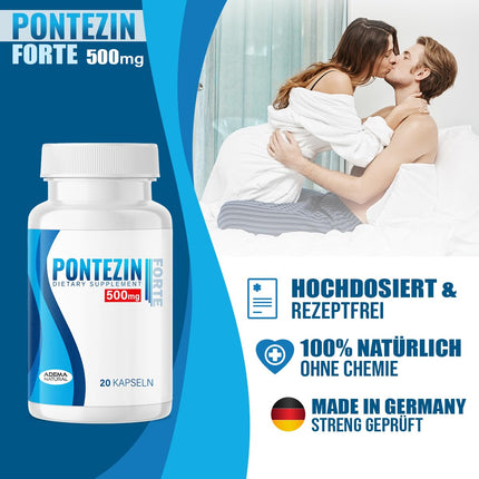 🆄🅽🆂🅴🆁 𝗧𝗜𝗣𝗣: Adema Natural - Pontezin V2 kapsulas - tūlītēja iedarbība - īpaši spēcīgas un efektīvas kapsulas aktīvam vīrietim - labāka veiktspēja - dabīgas sastāvdaļas - 500 mg - 20 kapsulas