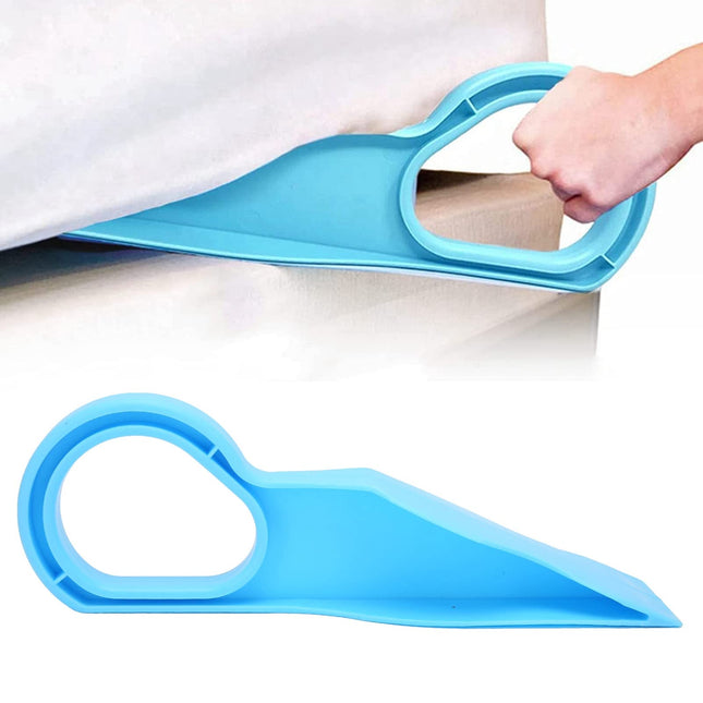 Matrača pacelšanas rīks, gultas matrača ķīļveida pacēlājs, matrača pacēlājs ar ergonomisku dizainu, palīdz pacelt un noturēt matraci, gultas veidošanas rīks, muguras sāpju mazināšana