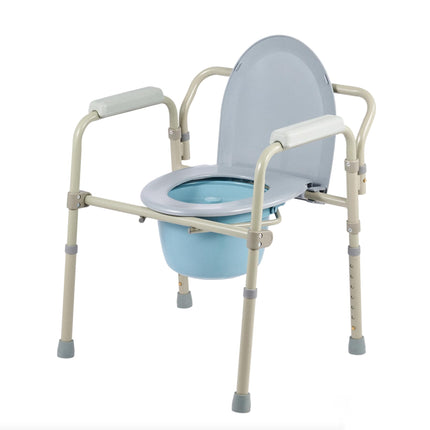 CO-Z tualetes krēsls senioriem, 135 kg, salokāms tualetes krēsls ar roku balstu, higiēnisks tualetes krēsls, tualetes palīglīdzeklis, WC krēsls, regulējams augstums, tualetes krēsls ar noņemamu spaini