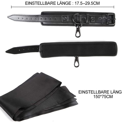 Leweiko SM roku dzelži un acu maska, aizsietas acis, fetiša seksa rotaļlieta pāriem, BDSM fetiša bondage komplekts ierobežojumiem, seksa rotaļlieta pāriem ekstremāliem mērķiem