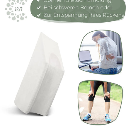 Ergonomisks vēnu spilvens kāju pacelšanai - kāju pacelšanas spilvens, kāju atbalsta ķīļveida spilvens/atbalsta spilvens kājām un ceļgaliem, ideāli piemērots kā limfātiskais spilvens un vēnu ķīlis, BALTS