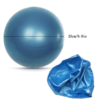 Lanjue maza Pilates bumba, 25 cm neslīdoša fitnesa bumba, vingrošanas bumba maza, mīksta jogas bumba vēdera un plecu treniņiem, līdzsvara sporta Pilates (zila)