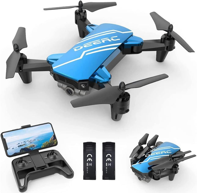 DEERC D20 ar kameru, kvadrokopters ar FPV 720P pārraidi, vadība ar telefonu, mobilais, trajektorija, ātrgaitas, mini drons ar kameru, bērniem, C0