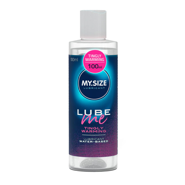 MY.SIZE Lube Me Premium lubrikants, sildošs un kņudinošs, 100 ml I Sildošs, kņudinošs un bez smaržas lubrikants I Ūdens bāzes lubrikanti I Lubrikants-gels rotaļlietām un lateksa prezervatīviem I Ūdens bāzes lubrikants