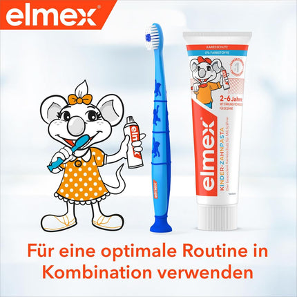 elmex bērnu zobu pasta 2-6 gadiem 50 ml – bērniem draudzīga zobu tīrīšana ļoti efektīvai aizsardzībai pret kariesu – ar amīna fluorīdu trīskāršam aizsardzības mehānismam