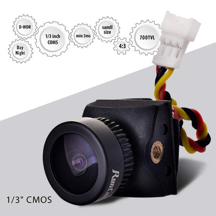 RunCam Nano 2 FPV kamera 1/3" 700TVL CMOS FPV kamera 1,8 mm (M8) redzesloks 170° PAL/NTSC Nav pārslēdzams 3,2 g mini darbības kamera RC FPV dronam Tinywhoop Cinewhoop