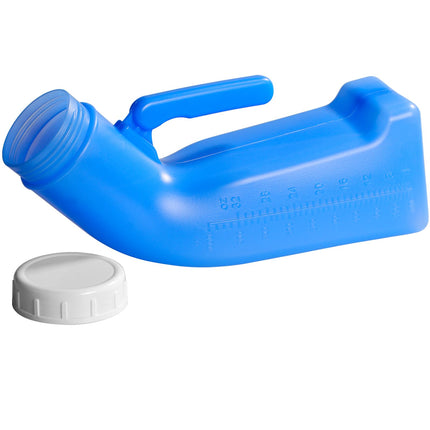 Pisuāra pudele vīriešiem, pārnēsājama pisuāra pudele 1,2 l, avārijas pisuāra pudele, atkārtoti lietojama mobilā tualete, plastmasas pisuāra pudeles ar vāku ceļojumiem, kempingam, atrodoties ceļā