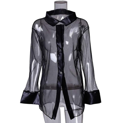 HOTSO apakšveļa sievietēm seksīgs caurspīdīgs krekls pidžama caurspīdīga babydoll naktskrekla guļamistaba