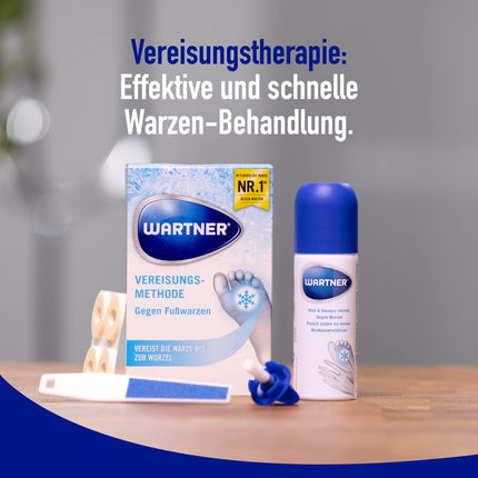 WARTNER kārpu sasaldēšanas aerosols plantārajām kārpām - aerosols plantāro kārpu ārstēšanai - kārpu krioterapija pašapstrādei bērniem un pieaugušajiem - 1 iepakojums, 1 x 50 ml