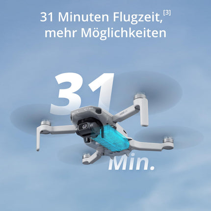 DJI Mini 4K, drons ar 4K UHD kameru pieaugušajiem, svars zem 249 g, 3 asu kardāna stabilizācija, 10 km video pārraide, automātiska. Atdeve, vēja pretestība, 1 akumulators 31 minūtes lidojuma laikam, C0, QuickShots