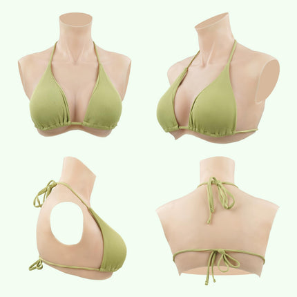 SOULDESIRE silikona krūtis, transvestītu krūtis, lielizmēra viltus krūtis, mākslīgās krūtis transpersonām un dragkvīnām (C formas silikona dzeltenas)