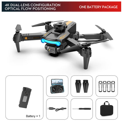 Goolsky LSRC XT2 drons, drons ar 4k kameru, WiFi optiskās plūsmas pozicionēšana, 2,4 GHz šķēršļu noteikšana, kvadrokoptera drons iesācējiem, melns