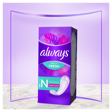Always Dailies ikdienas ieliktnīši sievietēm Fresh &amp; Protect Normal (76 ieliktnīši), Giga Pack, ar maigu aromātu, elpojoši, elastīgi un ērti ar absorbējošu serdi