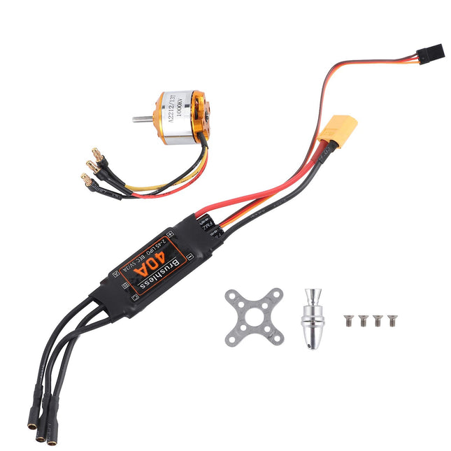RC motora ESC bezkontaktu, 2212 1000KV motora 40A bezkontaktu ESC komplekts RC drona un helikoptera FPV modelim