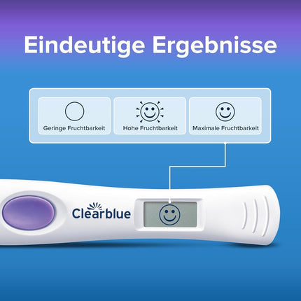 Clearblue Advanced digitālais ovulācijas tests, divkārša iespēja ieņemt bērnu, 1 digitālā testa turētājs un 30 ovulācijas testi, izmēģiniet BEZMAKSAS Clearblue menstruāciju un cikla izsekošanas lietotni
