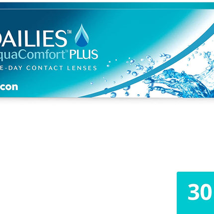 Dailies AquaComfort Plus mīkstās dienas kontaktlēcas | 30 gabali | BC 8,7 mm | DIAMETRS 14,0 mm | -01,75 dioptrijas