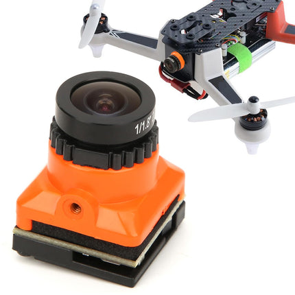 Oumefar FPV kamera ar augstas izšķirtspējas 1500TVL 2,1 mm objektīvu, OSD FPV kvadrokoptera dronam, oranža drona kamera