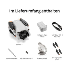 DJI Mini 3 (tikai drons) – viegls un salokāms mini kameras drons ar 4K HDR video, 38 minūšu lidojuma laiku, patiesi vertikāliem kadriem, C0. (Tālvadības pults tiek pārdota atsevišķi.)