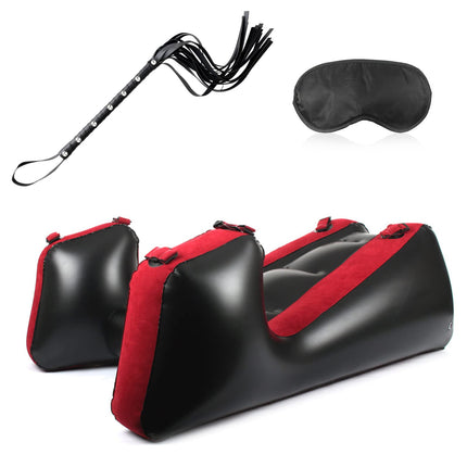 2023 Neu!Handschellen Sex Bett Aufblasbares Bett mit Handschellen Fußfesseln,Mehrzweck Aufblasbares Sofa Sex Möbel Bondageset Fessel Set,Sex Kissen Lendenkissen Bett für Paare Extrem Sex