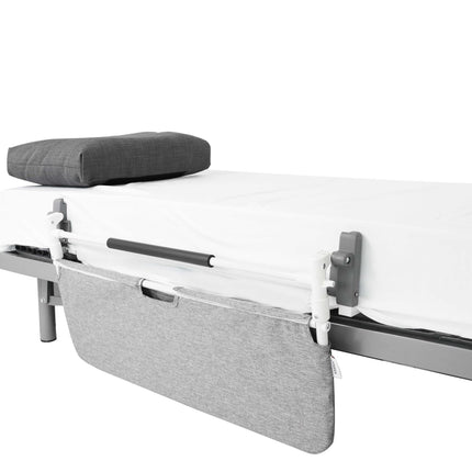 KMINA - Gultas aizsargbarjera, salokāma no 90 līdz 180 cm, regulējama stāvgulta senioriem, salokāma pieaugušajiem