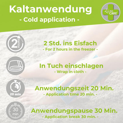 LisaCare Gel Kühlpads - 3 Größen Kühlkissen Gel - Kühlpads Gel Set - Kalt warm Kompresse Kinder & Erwachsene - Akute Behandlung von Schmerzen und Fieber - Mikrowellen geeignet (Set)
