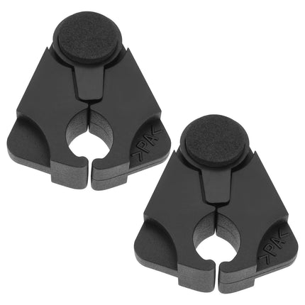 OTOTEC 2 daļu nūju turētājs galdam, melns, 5,2 x 4,7 cm, augstums 2,1 cm, ideāli piemērots caurulēm ar diametru no 1,6 cm līdz maks. 2,5 cm galda skavas