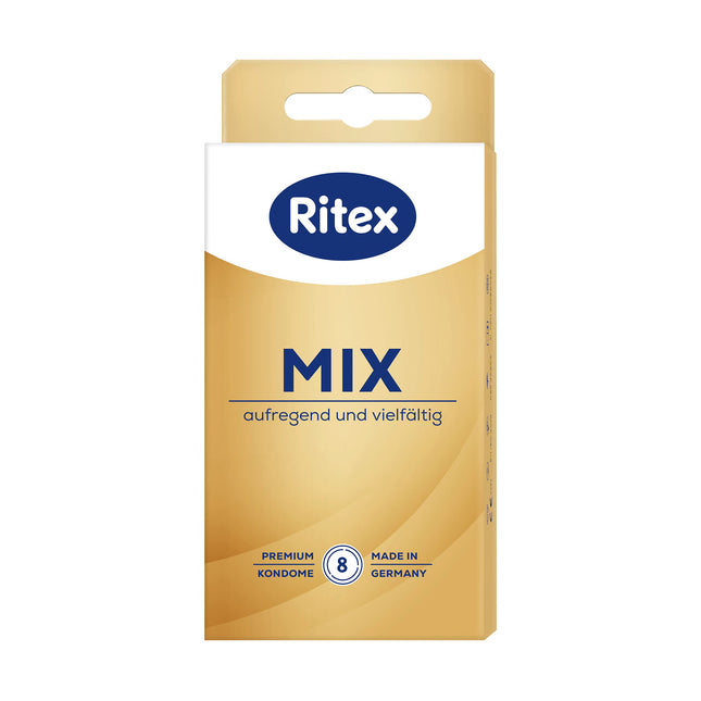 Ritex Mix prezervatīvu sortiments, aizraujošs un daudzveidīgs, 8 gabali, ražots Vācijā