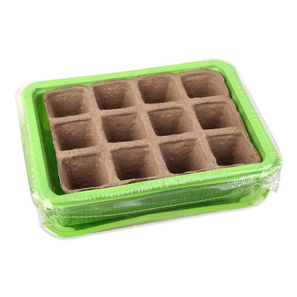 Schramm® 4 daļu audzēšanas komplekts siltumnīcai, audzēšanas paplātes podi iekštelpu siltumnīcai 20,5 x 15,5 x 11 cm 48 audzēšanas podiem, audzēšanas komplekts mini siltumnīcai